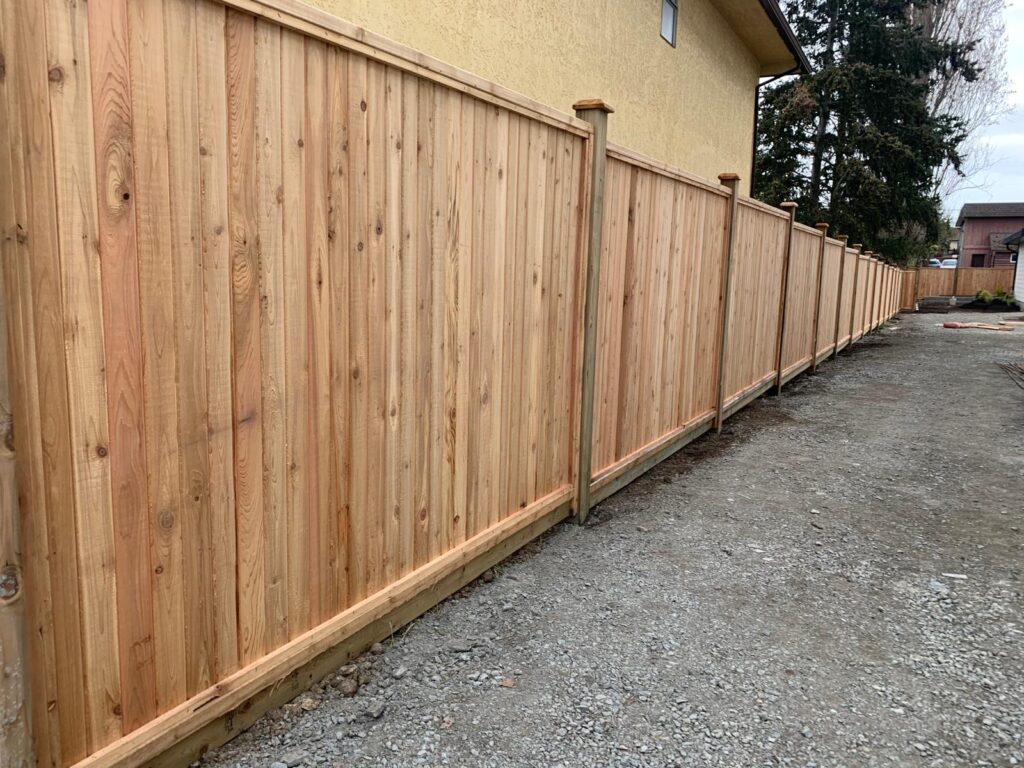 wood fence installation